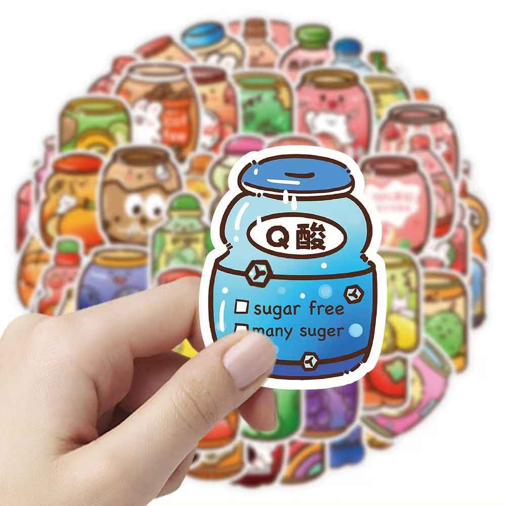Soda & Snack Food 60-Piece Sticker Pack | Non-Repeating Designs, DIY Crafting, Journal, Laptop, Water Bottle, Scrapbooking, Reusable, Waterproof PVC