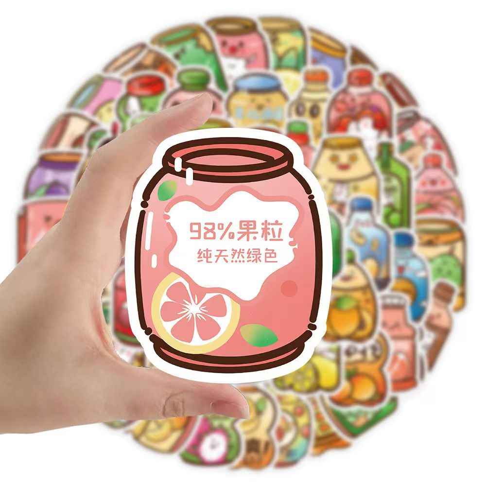 Soda & Snack Food 60-Piece Sticker Pack | Non-Repeating Designs, DIY Crafting, Journal, Laptop, Water Bottle, Scrapbooking, Reusable, Waterproof PVC
