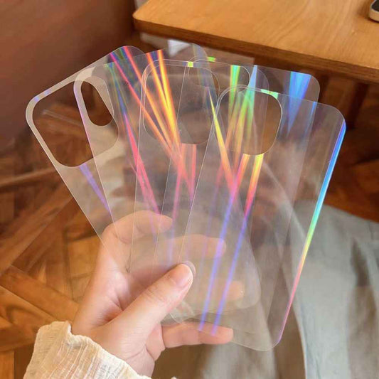 Aurora Transparent Back Card 5Pcs for Apple Phone Case - Compatible with Sticker Pack for DIY Decorative