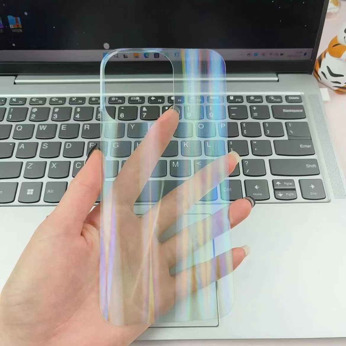 Aurora Transparent Back Card 5Pcs for Apple Phone Case - Compatible with Sticker Pack for DIY Decorative