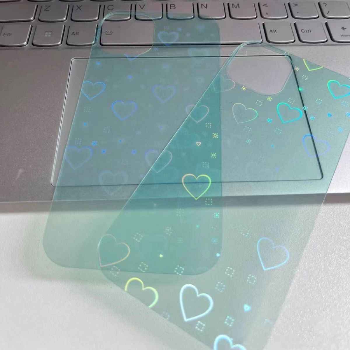 Aurora Transparent Back Card 5Pcs for Apple Phone Case - Compatible with Sticker Pack for DIY Decorative