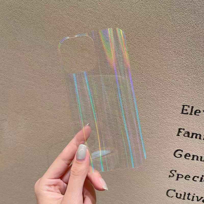 Aurora Transparent Back Card 5Pcs for Apple Phone Case - Compatible with Sticker Pack for DIY Decorative