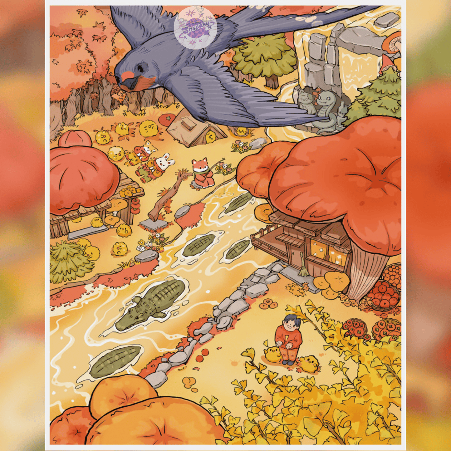 Adorable Four Seasons – 3D Miniature Scene Stickers (Plus Size) – 2 Theme Sets: Spring Flower Field | Autumn Encounter