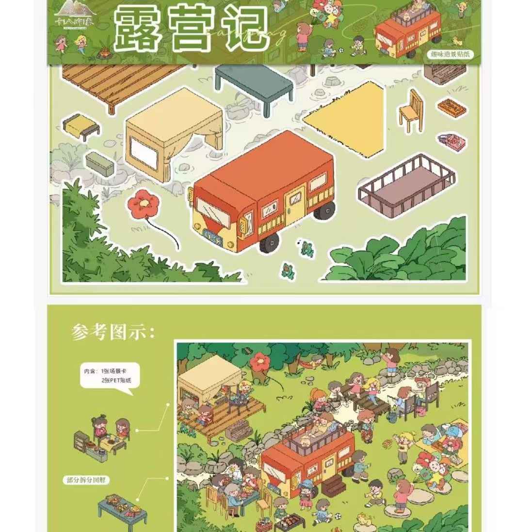 Eighteen Impressions 2.0 – 3D Miniature Sticker Scenes - 4 Theme Sets Mountain Cottage – Spring Traveler Mountain Cottage – Landscape Journey Rouge Shop Camping Memories (Copy)