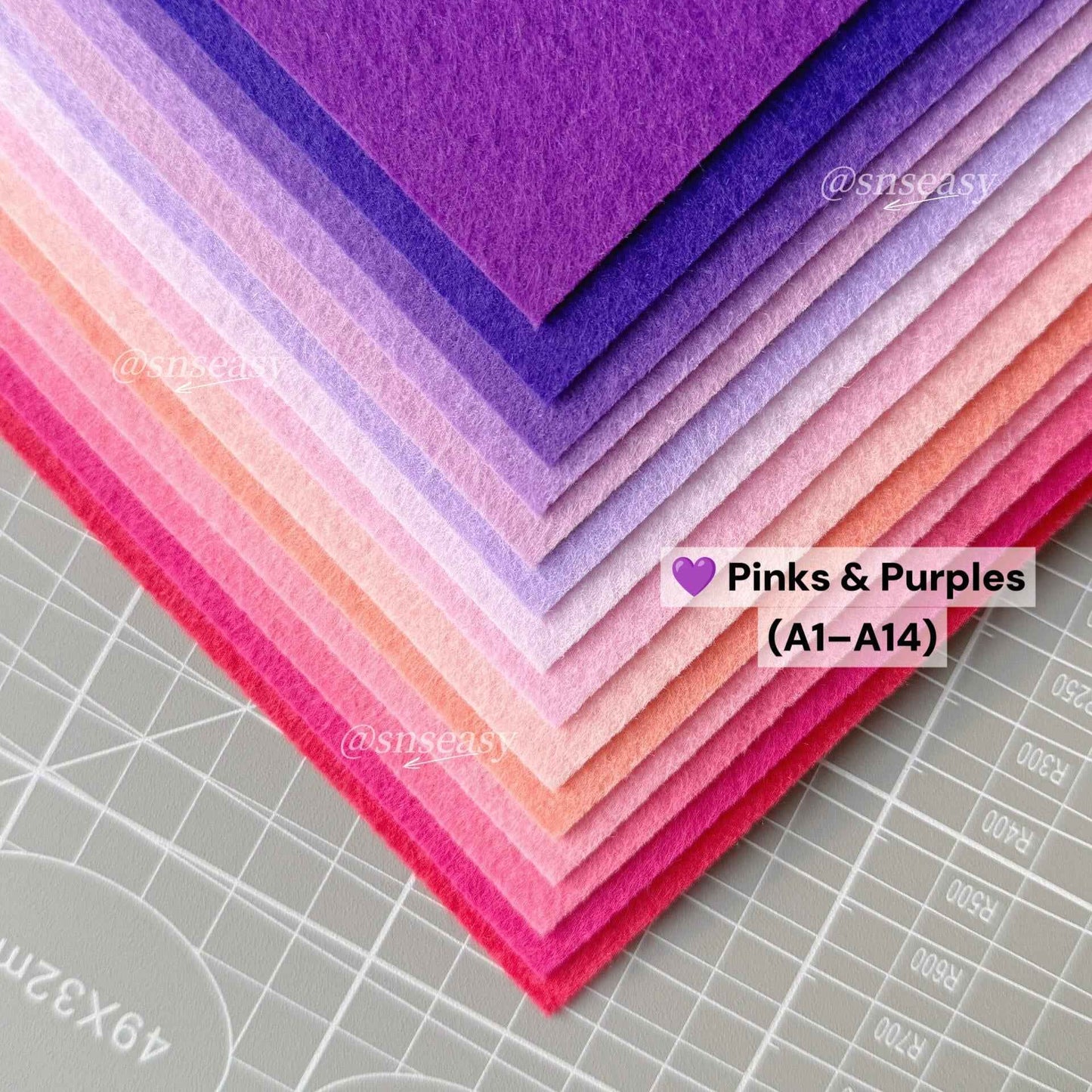 88 Colors Felt Fabric DIY Kit β Soft 1.1mm & Thick 1.5mm Sheets for Crafts, Plushies & Albums (Copy)