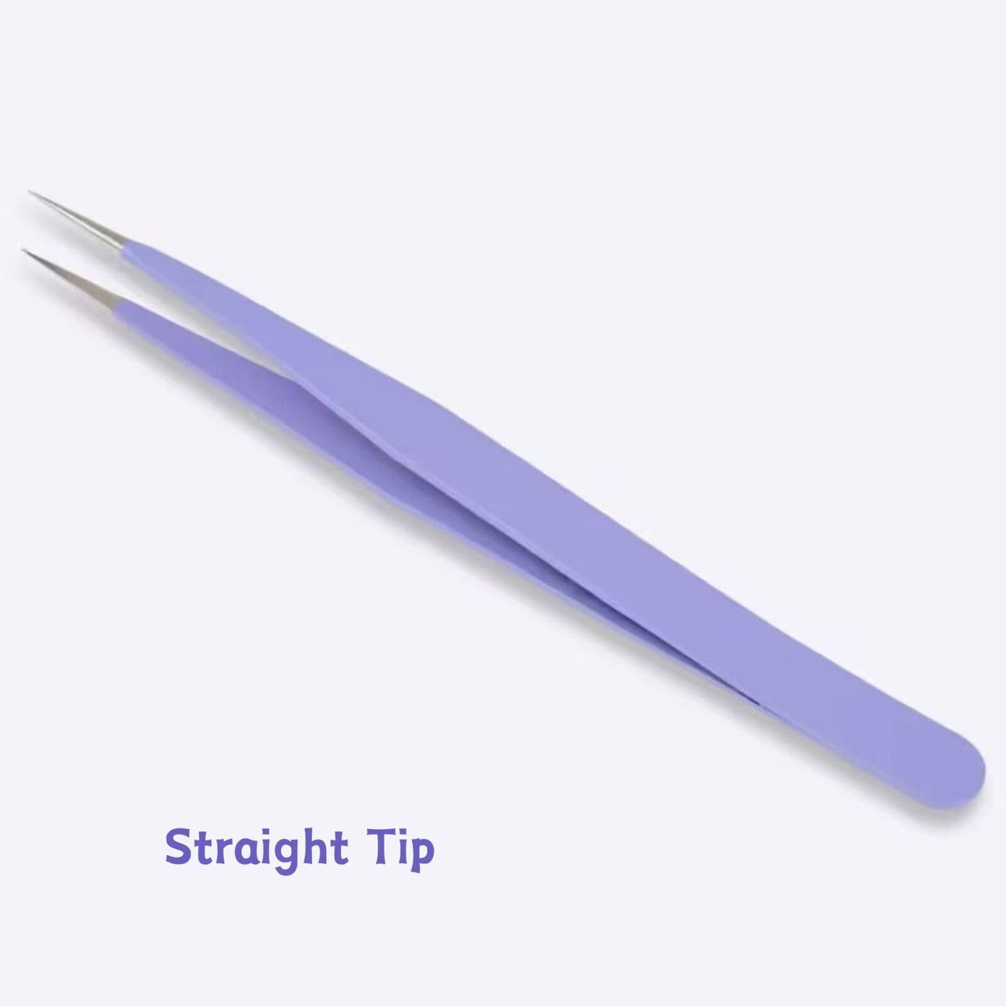12MM Purple Stainless Steel DIY Tweezers, Straight Tip | Curved Tip - SNSEASY