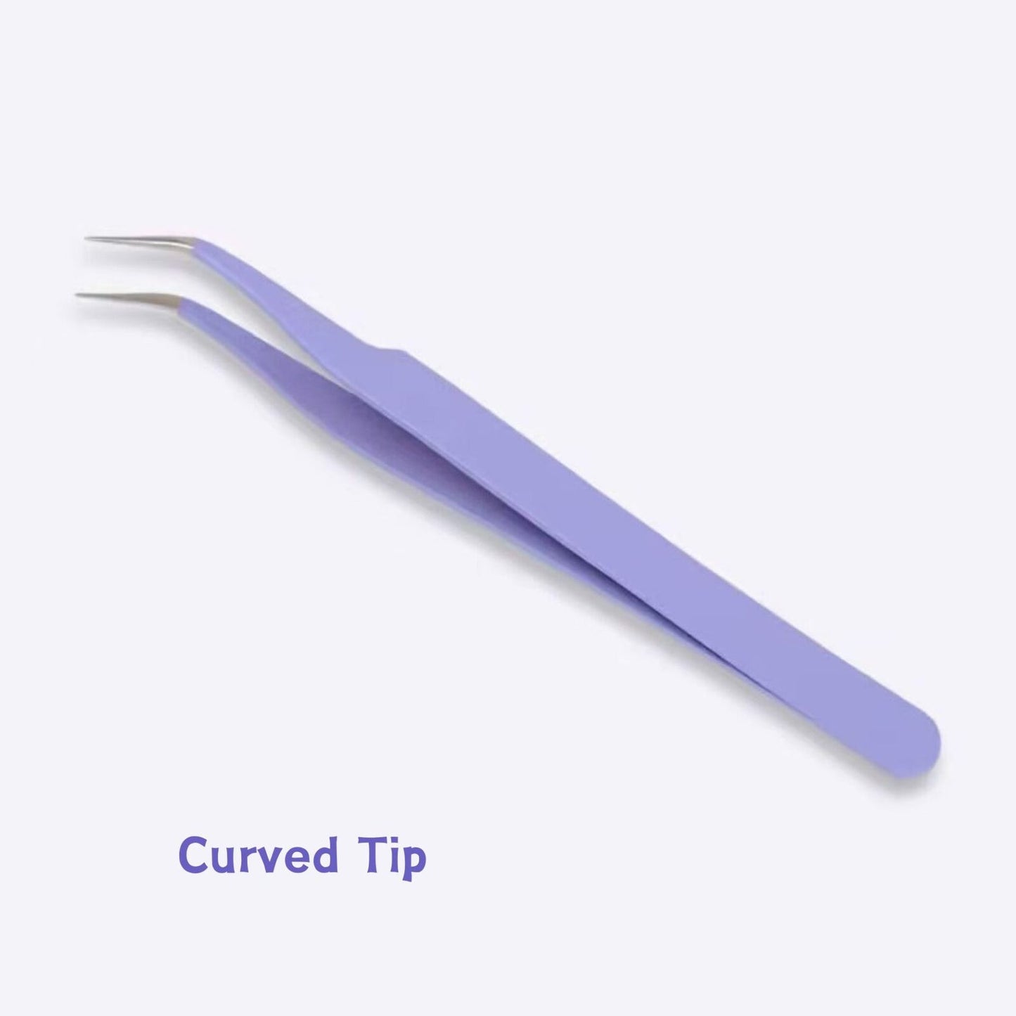 12MM Purple Stainless Steel DIY Tweezers, Straight Tip | Curved Tip - SNSEASY