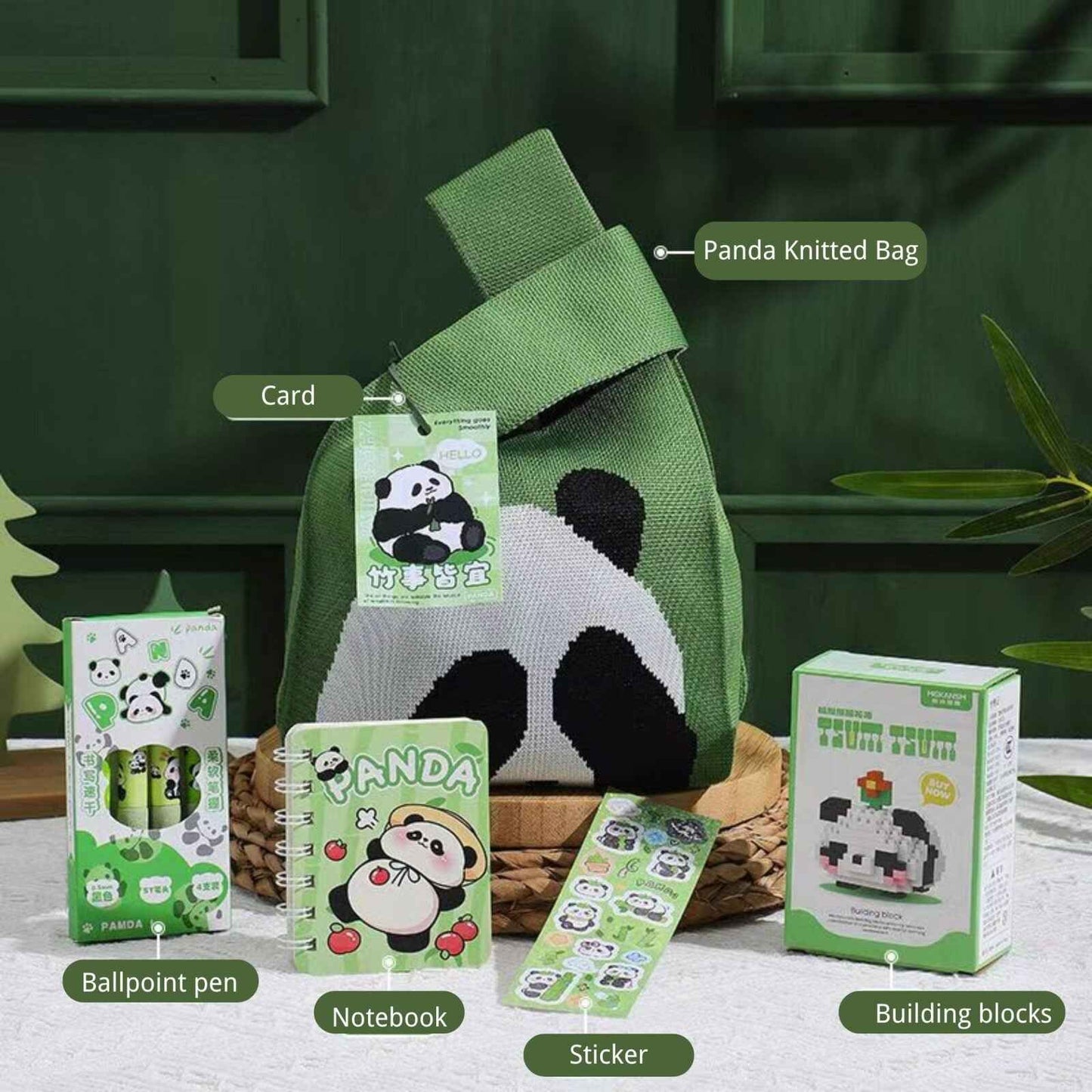 Cute Panda Gift Bag Perfect for Back-to-School, Graduation, and Birthdays