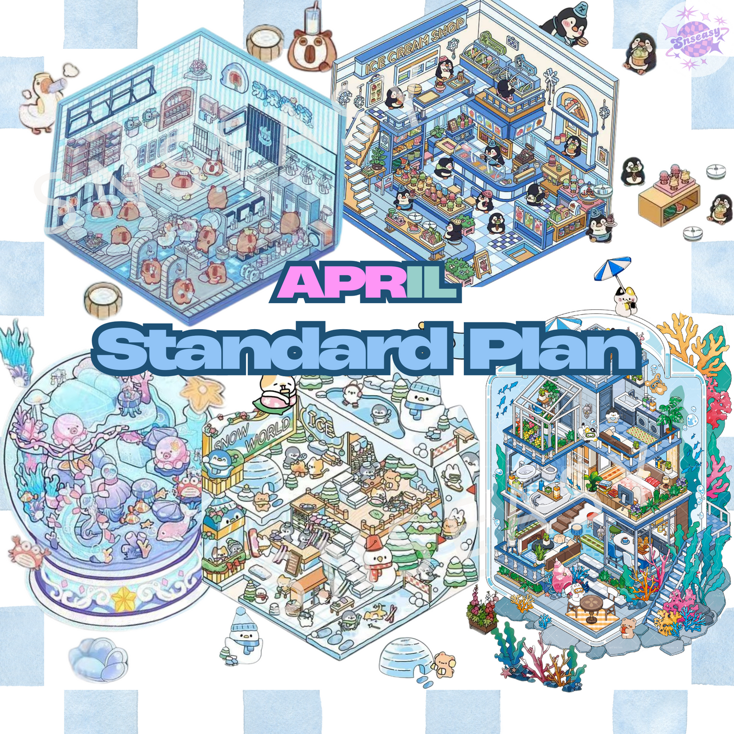 "All Blue" Scene Sticker Box