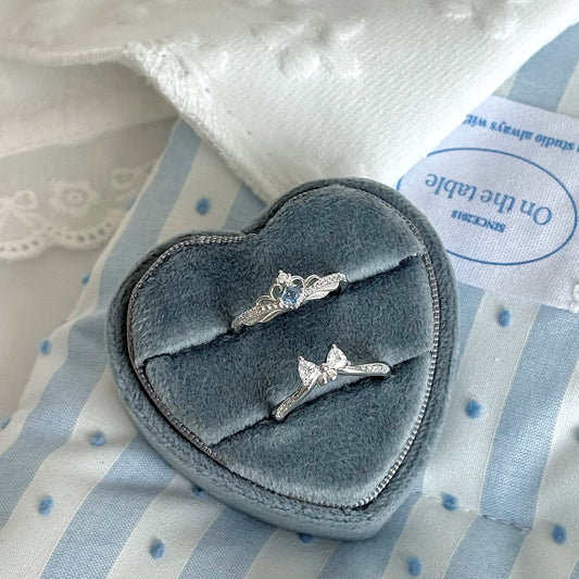 "Ariel's Escape" 925 Sterling Silver Crown and Bow Ring - Sweet and Charming
