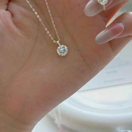 "Blue Tears" 925 Sterling Silver Aquamarine Necklace (Copy)