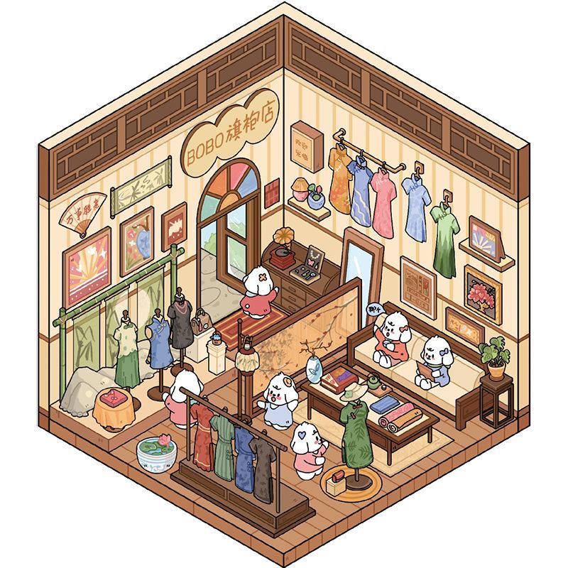 BoBo Puppy Sticker Book β 12 Fun-Themed Scenes | 3D Miniature Scene Stickers