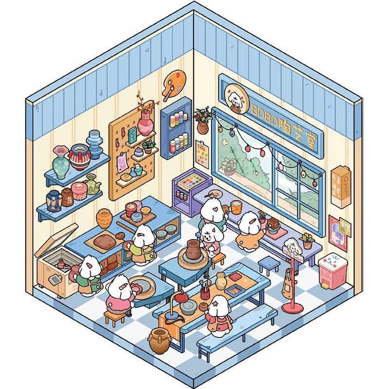 BoBo Puppy Sticker Book β 12 Fun-Themed Scenes | 3D Miniature Scene Stickers