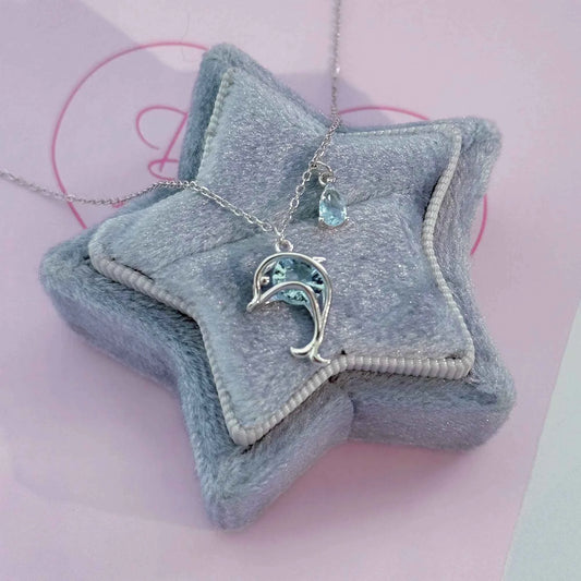 "Dolphin Promise" 925 Sterling Silver Dolphin & Zircon Necklace – Oceanic Elegance (Copy)