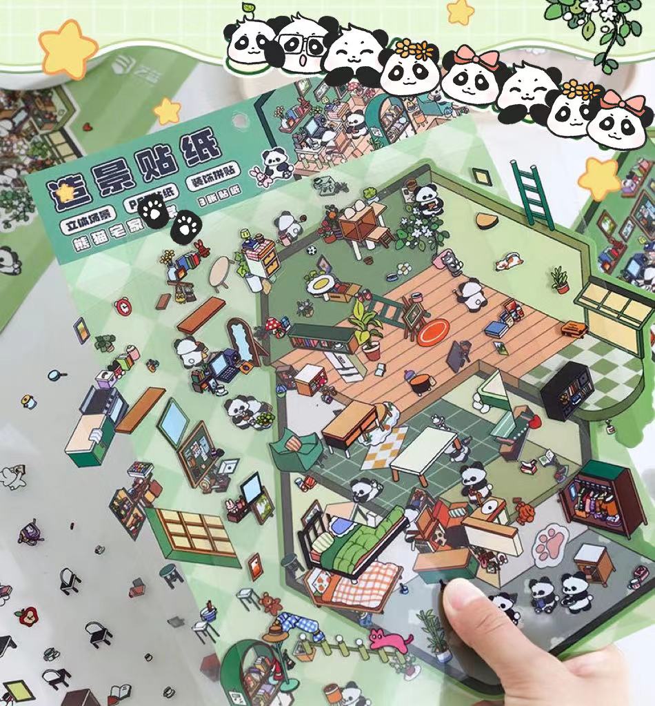 Dream Fairytale World – 12 Stickers Scene Themes: Lawn Wedding | Island Villa | Lazy House | Bunny Forest House | Traditional Hotpot Restaurant | Ancient Town | Elementary Classroom | High School Girls | Panda Villa | Birthday Party | Girl’s Forest Cottage | Cute Girl’s Home