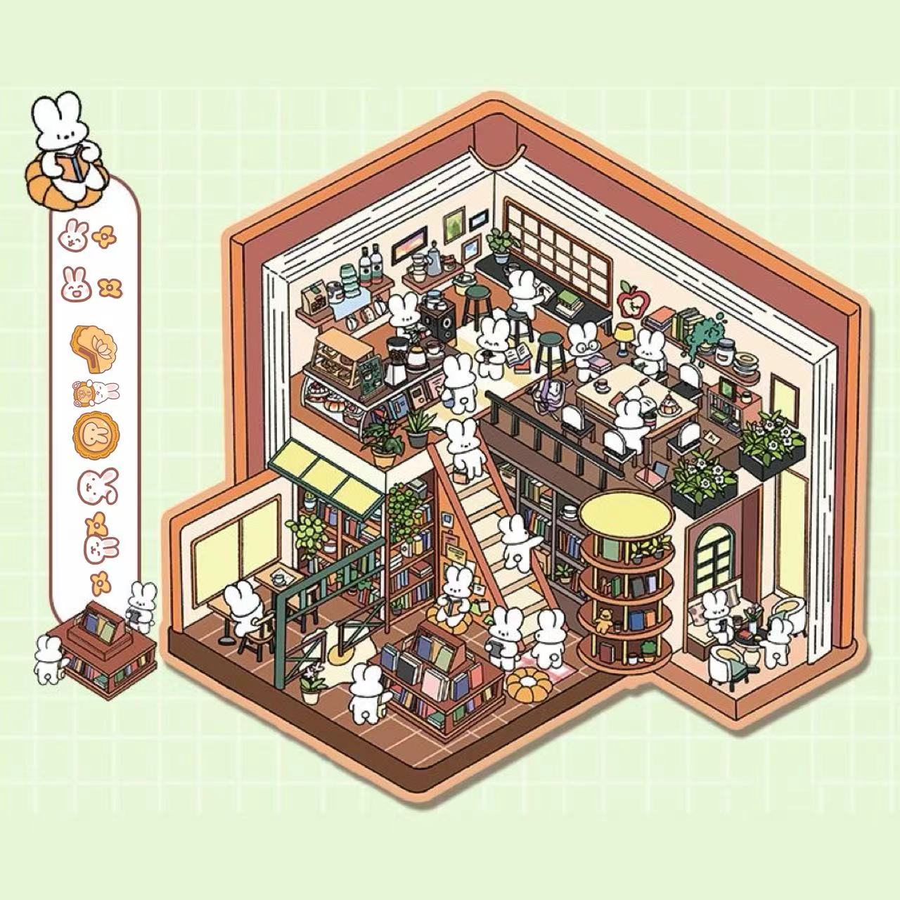 Dream Fairytale World – 12 Stickers Scene Themes: Lawn Wedding | Island Villa | Lazy House | Bunny Forest House | Traditional Hotpot Restaurant | Ancient Town | Elementary Classroom | High School Girls | Panda Villa | Birthday Party | Girl’s Forest Cottage | Cute Girl’s Home