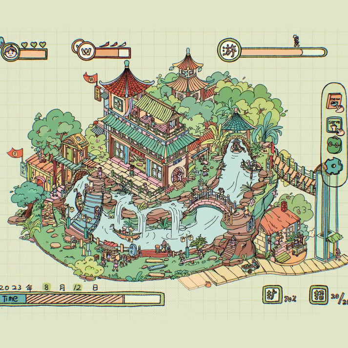 Dream Fairytale World – 12 Stickers Scene Themes: Lawn Wedding | Island Villa | Lazy House | Bunny Forest House | Traditional Hotpot Restaurant | Ancient Town | Elementary Classroom | High School Girls | Panda Villa | Birthday Party | Girl’s Forest Cottage | Cute Girl’s Home