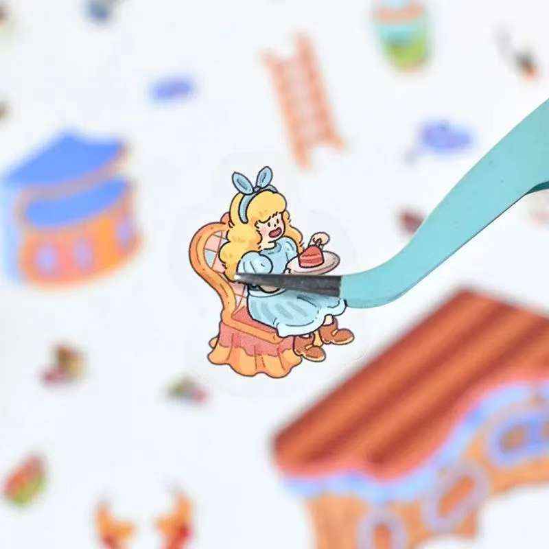 Fairy Tale Cottage – Plus Size 3D Miniature Scene Stickers – 2 Theme Sets: Alice’s Tea Party | Time Mushroom House