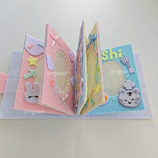 Handmade “Birthday Wishes” Felt Photo Album | A Musical Keepsake of Love & Celebration