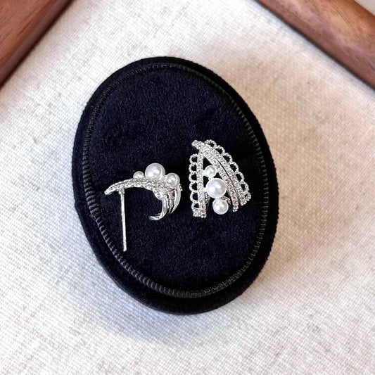 "Lace Series – Pearl Glow" Luxurious Artificial Pearl Stud Earrings – French Elegance (Copy)