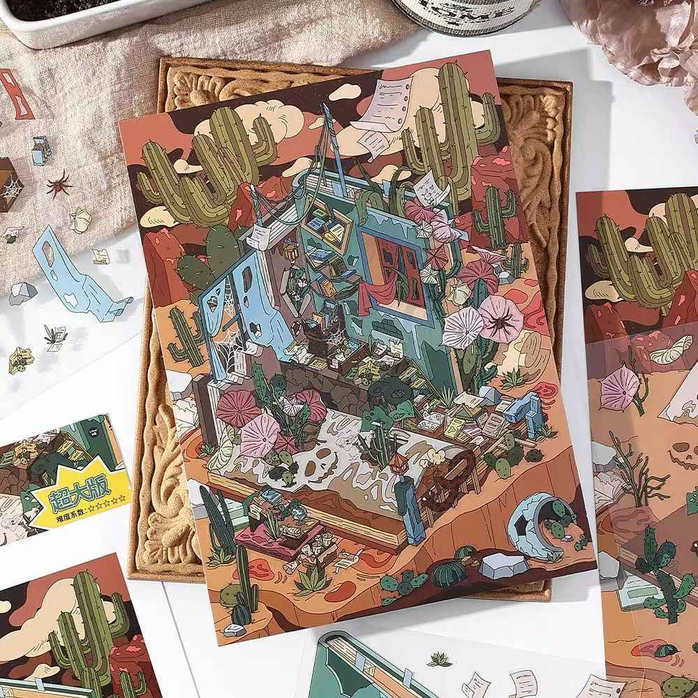Lost World – 3D Miniature Scene Stickers – 2 Theme Sets: Forest | Sandbar