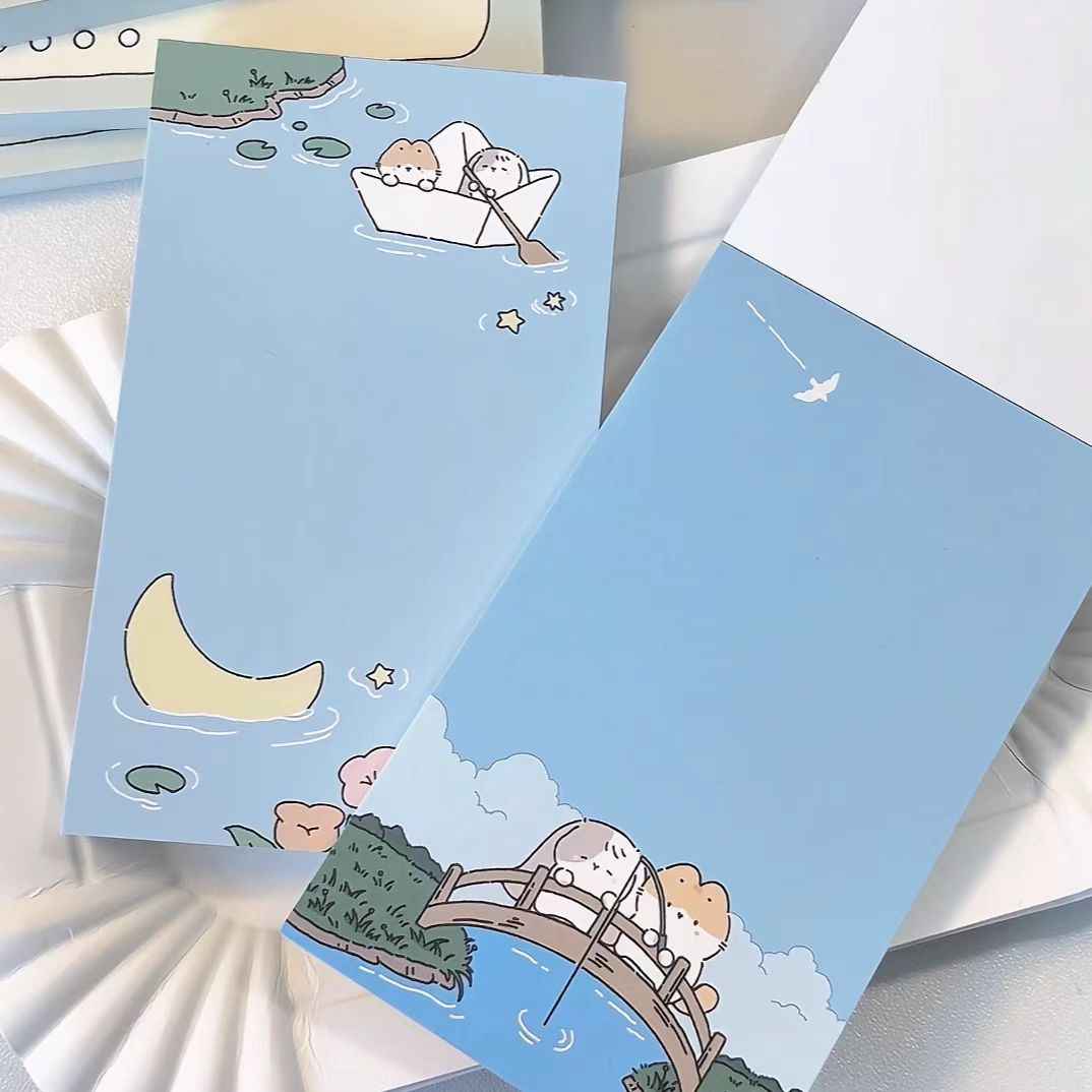 Meow & Bun All-in-One Cute Stationery Set β 15-Piece Gift Box for Journal Lovers