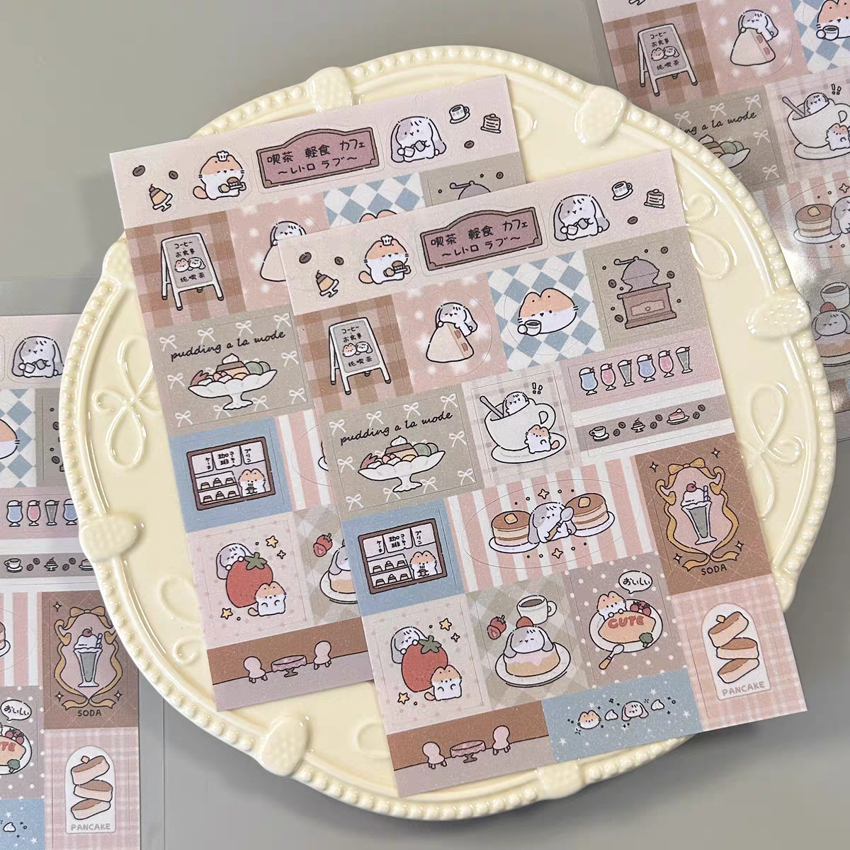 Meow & Bun All-in-One Cute Stationery Set β 15-Piece Gift Box for Journal Lovers