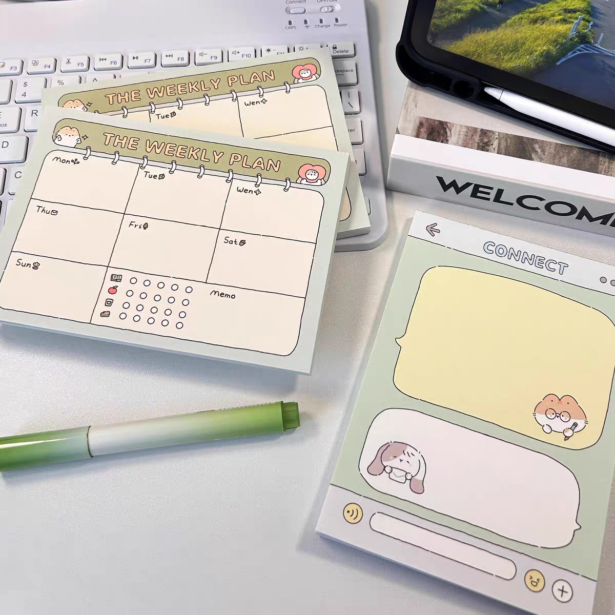 Meow & Bun All-in-One Cute Stationery Set β 15-Piece Gift Box for Journal Lovers