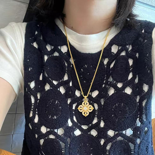 Vintage Cross Pendant Necklace