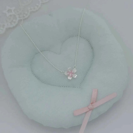 "Peach Blossom Mile" 925 Sterling Silver Necklace – Sweet-Girl Romance (Copy)