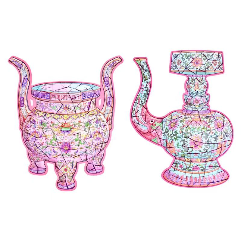 Plus Antique Restoration – 3D Miniature Sticker Scenes - 4 Theme Sets: Golden Bowl | Wishful Vase | Ancient Censer | Vintage Wine Pot