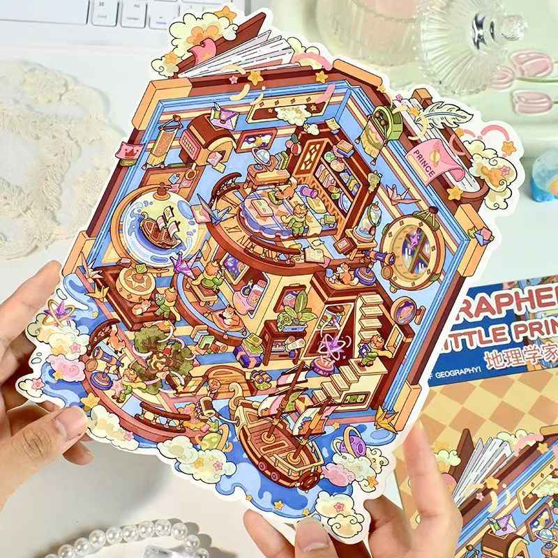 Plus The Little Prince 12.0 – 3D Miniature Sticker Scenes - 2 Theme Sets: Rose Garden | Geographer
