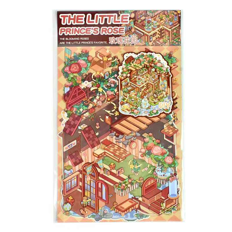 Plus The Little Prince 12.0 – 3D Miniature Sticker Scenes - 2 Theme Sets: Rose Garden | Geographer