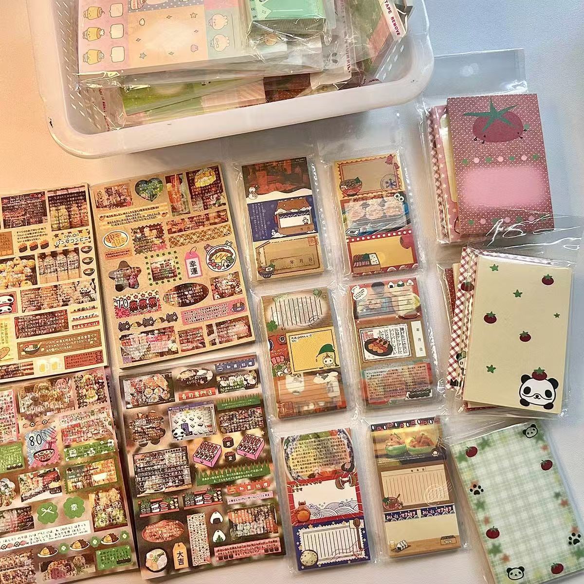 Retro Japanese Stationery Mystery Box – 20 Pieces of Vintage-Inspired Tapes, Stickers & Memo Pads