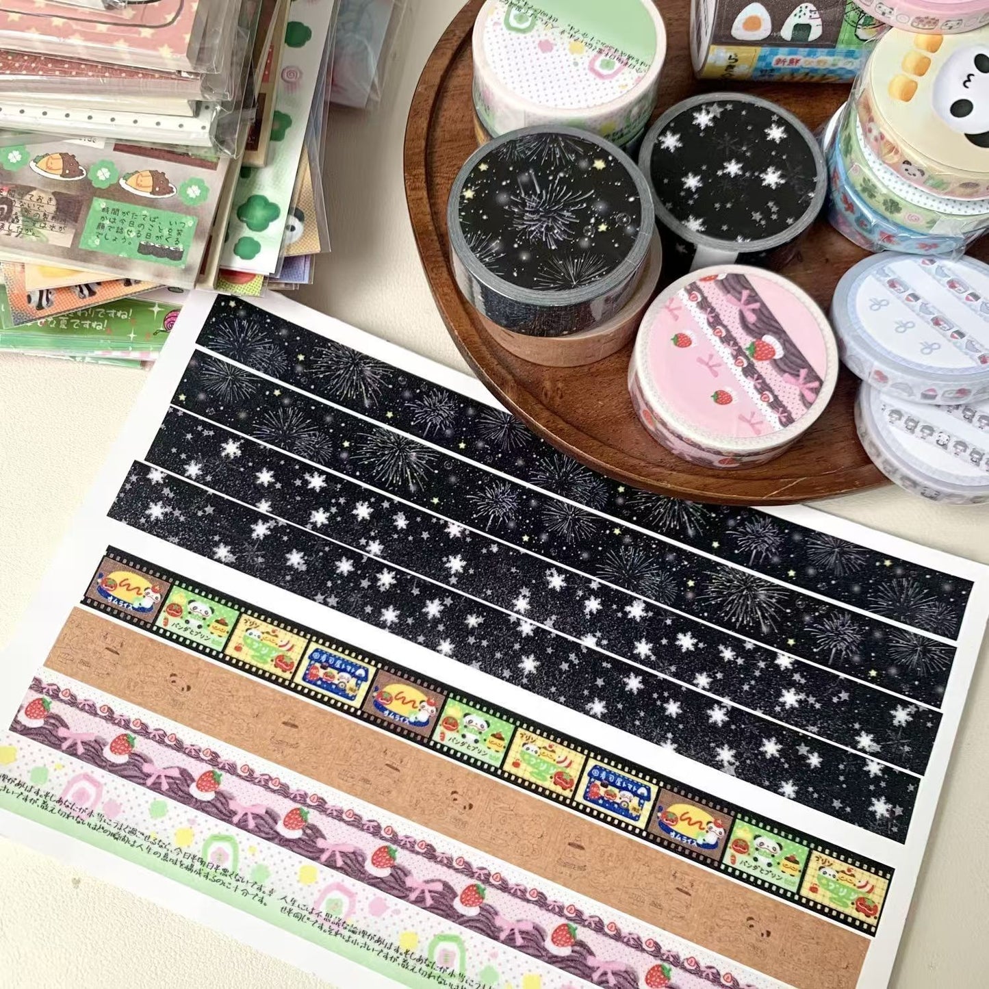 Retro Japanese Stationery Mystery Box – 20 Pieces of Vintage-Inspired Tapes, Stickers & Memo Pads