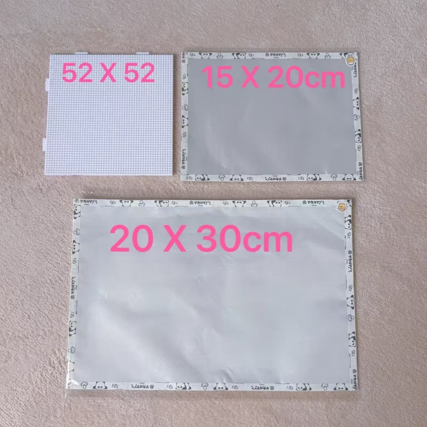 Reusable Baking Cloth for Fuse Beads – Heat-Resistant Ironing Sheet with Trimmed Edges (Random Border Color)