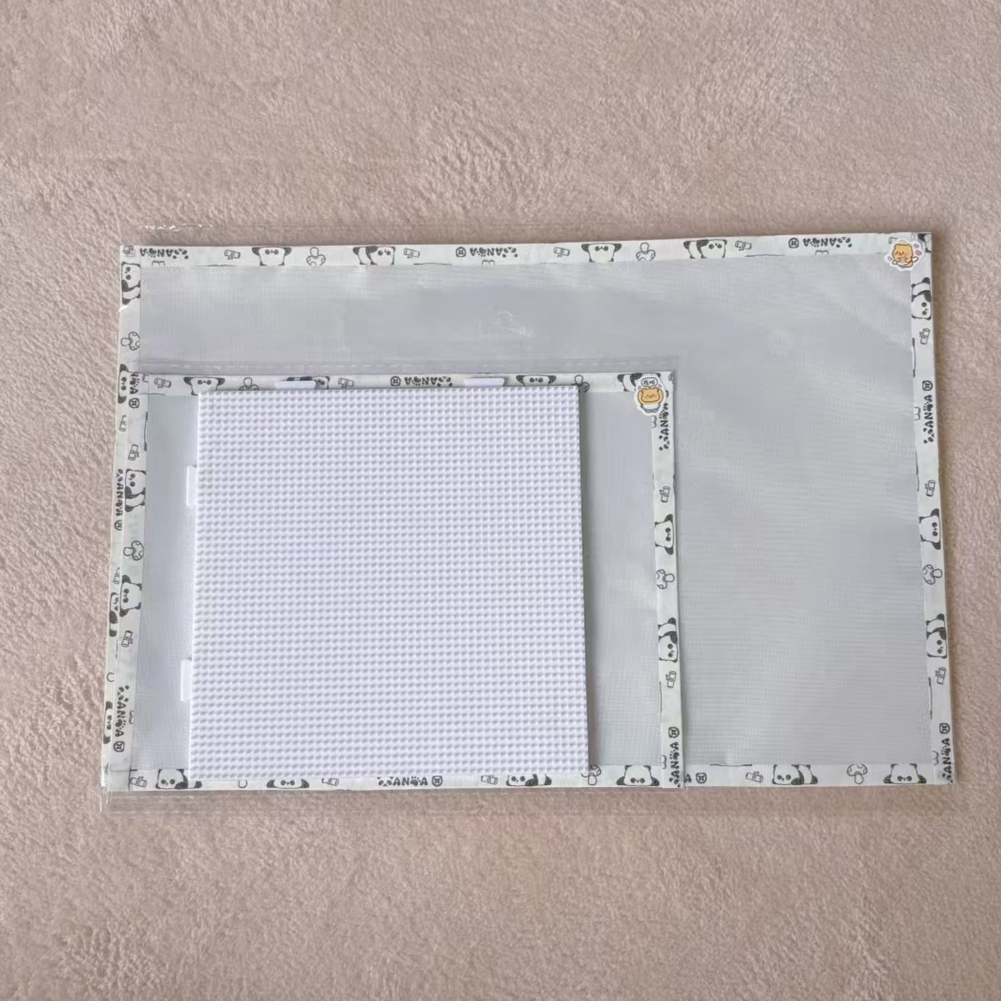 Reusable Baking Cloth for Fuse Beads – Heat-Resistant Ironing Sheet with Trimmed Edges (Random Border Color)