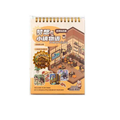 Dream Town DIY Scene Stickers Scrapbook – 10 Unique Themes