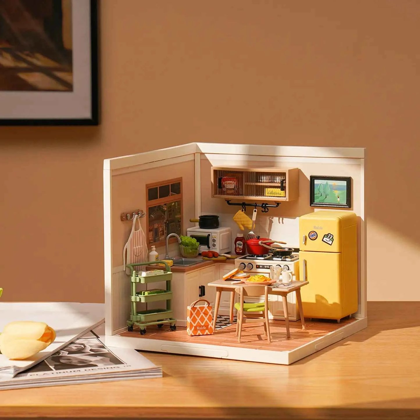 Happy Kitchen 3D Puzzle DIY Miniature Dollhouse - A Fun & Creative Culinary Adventure