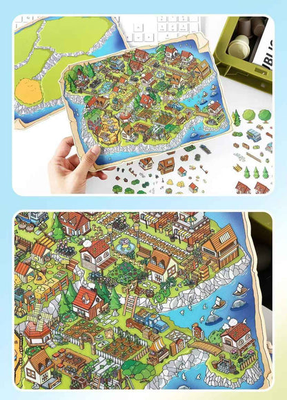 My Cottage Series 3.0 – Plus 3D DIY Miniature Sticker Scenes - 2 Theme Sets: Island Life | Home in the Galaxy