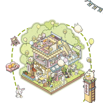 Great-Value Korean Spring Yard 3D DIY Miniature Sticker Scenes
