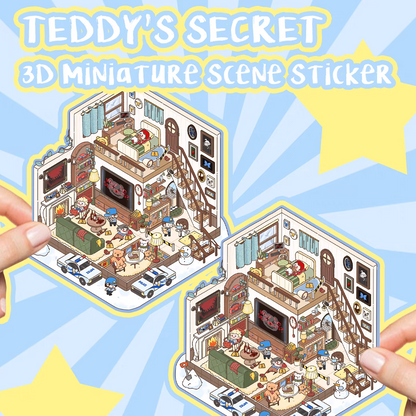 Original Detective Agency 3D DIY Miniature Sticker Scenes
