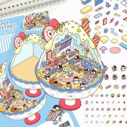 Original Detective Agency 3D DIY Miniature Sticker Scenes