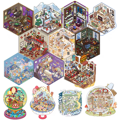 Original Detective Agency 3D DIY Miniature Sticker Scenes