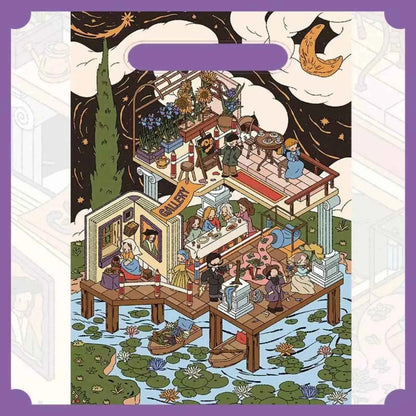 Original 2.0 Plus – 3D DIY Miniature Sticker Scenes - 4 Theme Sets: Cinderella's Story | Ward 444 Mysteries | The End is Nigh | Museum Magic Night