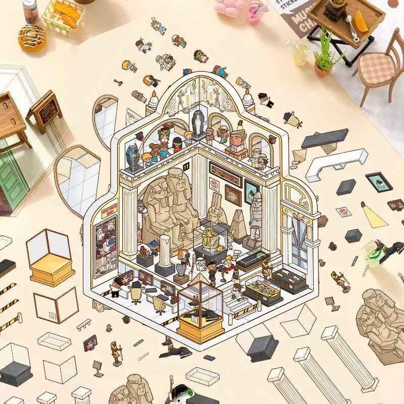Micro Horror Series – 3D DIY Miniature Sticker Scenes - 4 Theme Sets: Mysterious Sacrifice | Horror Hospital | Pharaoh's Curse | Bear's Secret