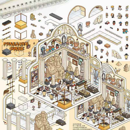 Micro Horror Series – 3D DIY Miniature Sticker Scenes - 4 Theme Sets: Mysterious Sacrifice | Horror Hospital | Pharaoh's Curse | Bear's Secret