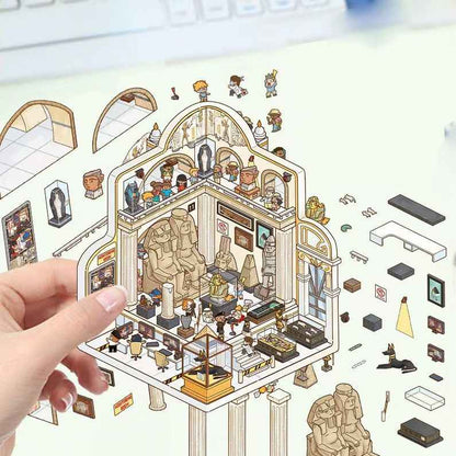 Micro Horror Series – 3D DIY Miniature Sticker Scenes - 4 Theme Sets: Mysterious Sacrifice | Horror Hospital | Pharaoh's Curse | Bear's Secret