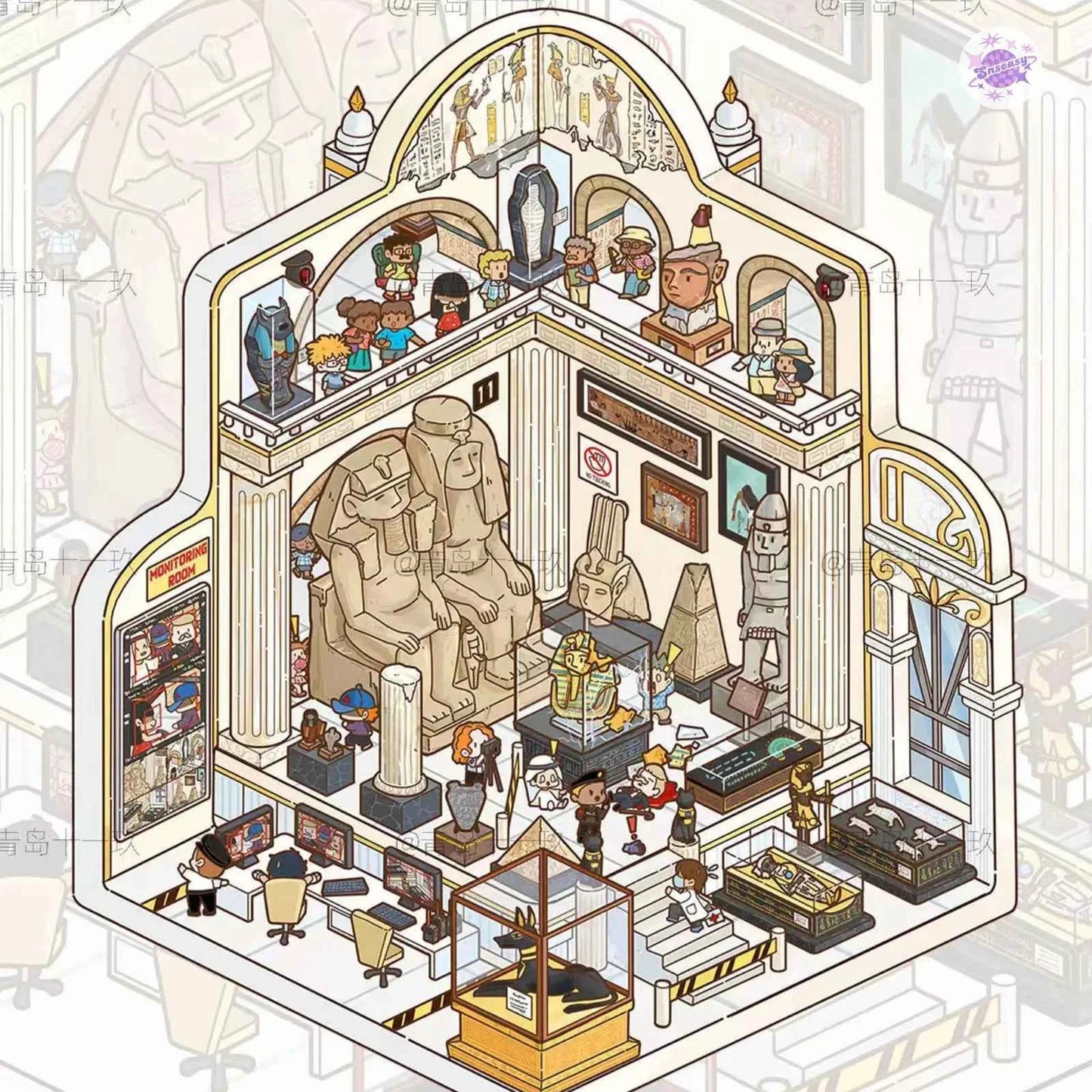 Micro Horror Series – 3D DIY Miniature Sticker Scenes - 4 Theme Sets: Mysterious Sacrifice | Horror Hospital | Pharaoh's Curse | Bear's Secret