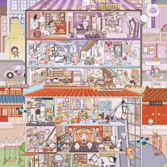Original 2-Theme 3D DIY Miniature Sticker Scenes: Film Gallery | Escape Room